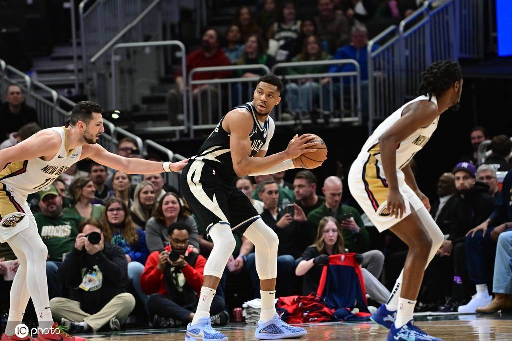 字母哥28+11波蒂斯14+8 雄鹿大胜鹈鹕豪取6连胜